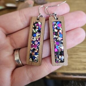 Jamielizabeth Multi-Color Glitter Earrings